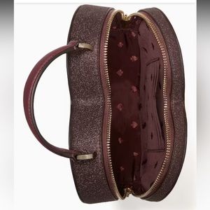 Kate spade deep heart glitter Purple Heart crossbody